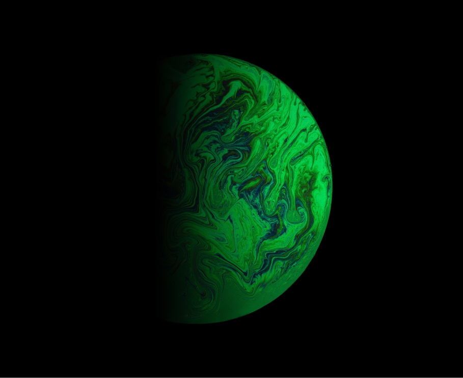 Image of green planet