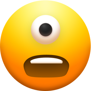 Emoji with one eye